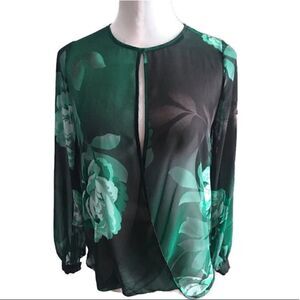 Jennifer Lopez Sheer Open Front and Back Top Sz XS